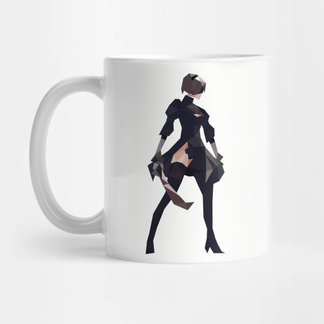 Low Poly 2d NieR: Automata by hoodwinkedfool